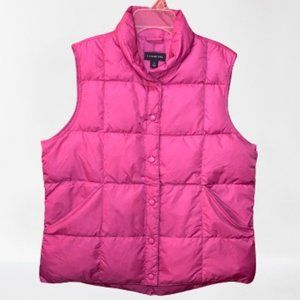 Lands’ End Goose Down Pink Vest - Size Medium - image 1